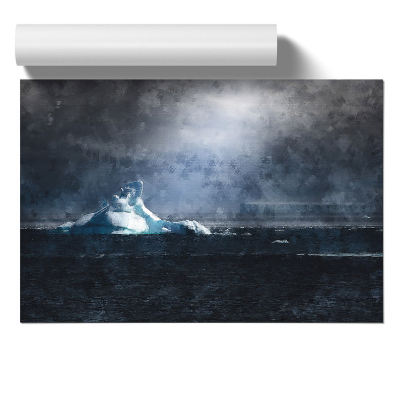 Glacier And Iceberg In Antarctica - No Frame Print, 30cm H x 42cm W x 0.1cm D