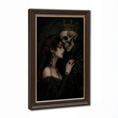 Art gothique sur toile, femme gothique et couronné