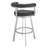 Walnes Modern Industrial Swivel Metal Counter Or Bar Height Barstool With Top Grain Leather Seat-647115845