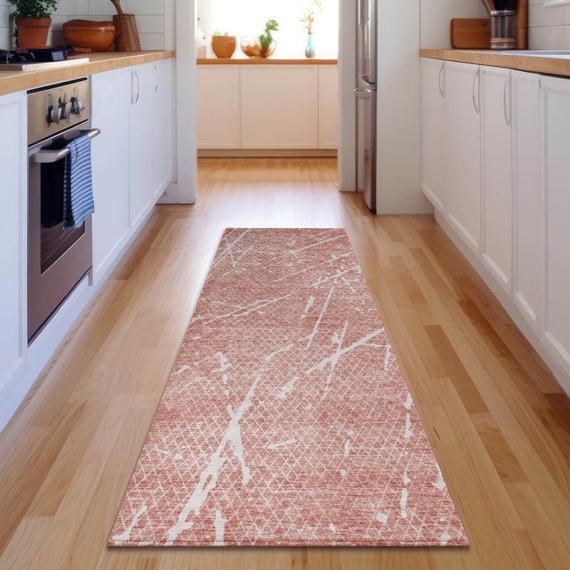 Premium Machine Washable Cerrito Blush Rug, Runner 2'3" x 7'6"