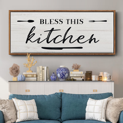 «Bless this Kitchen», toile encadrée