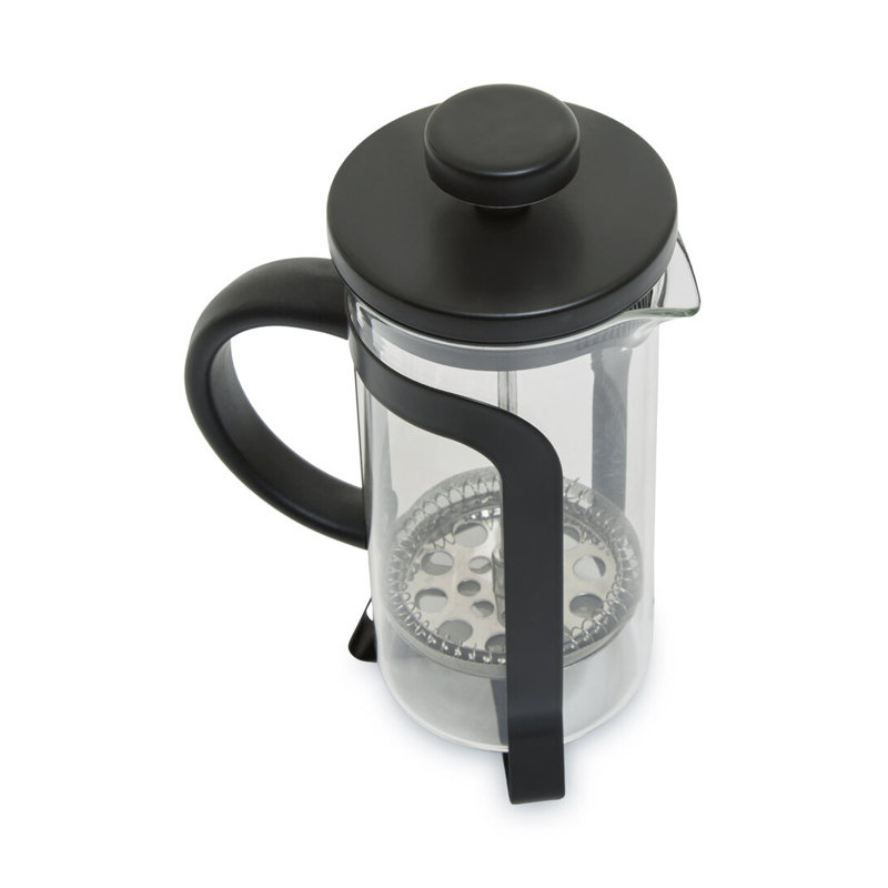 Akeala Matte White Cafetiere 350Ml, Black