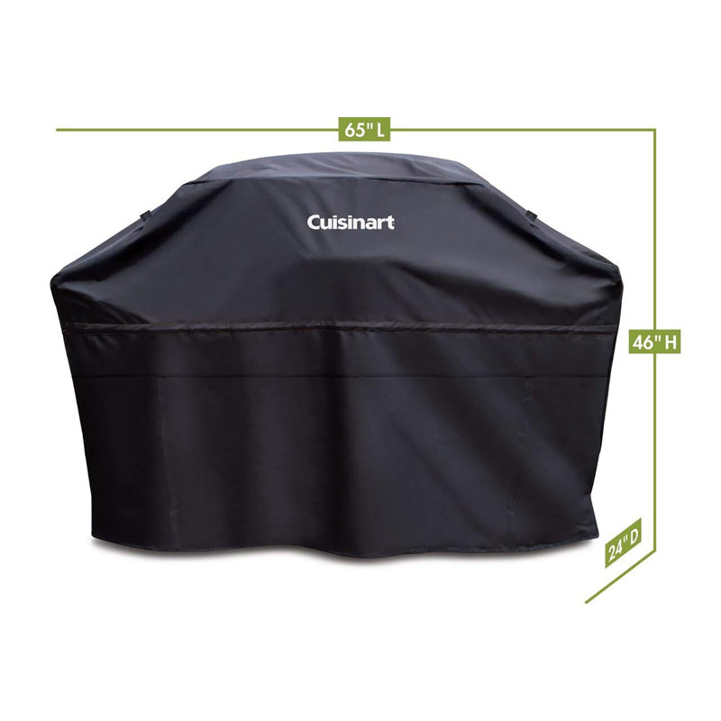Cuisinart Heavy Duty Rectangular Grill Cover, 46"H x 65"W x 24"D, Black