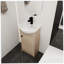 Petit meuble-lavabo autoportant de 18 pouces avec petit lavabo