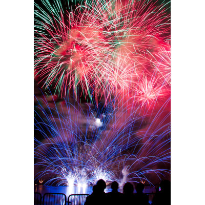 Fireworks by 12Piglets - Wrapped Canvas Photograph