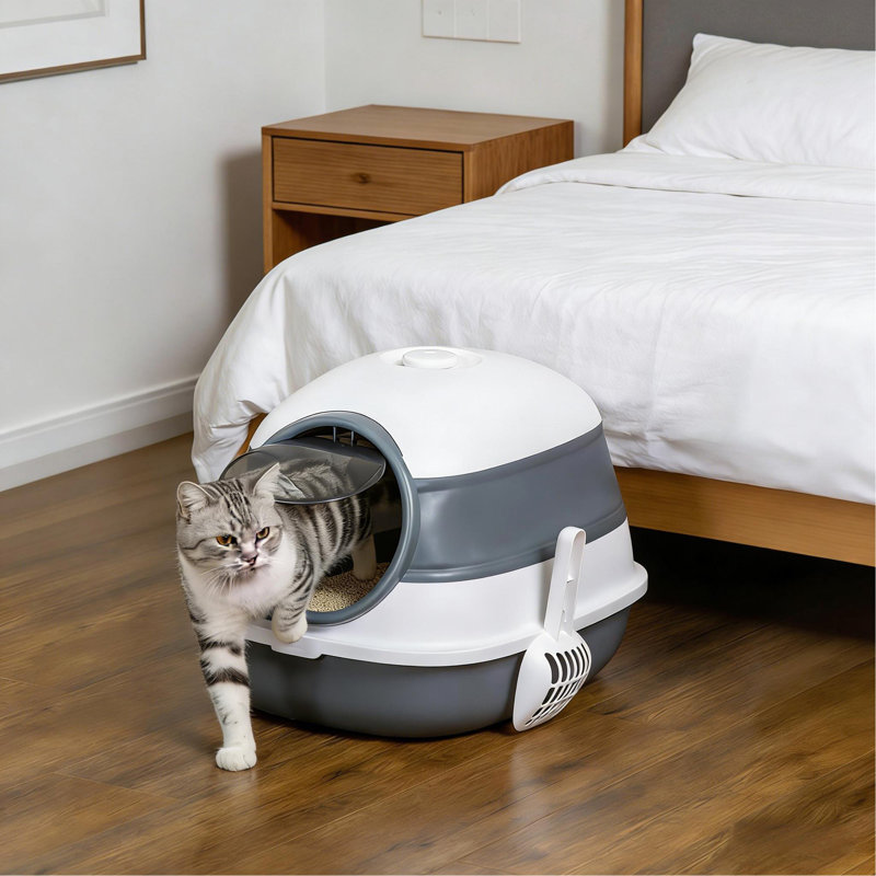 Litière avec couvercle, litière pour chat