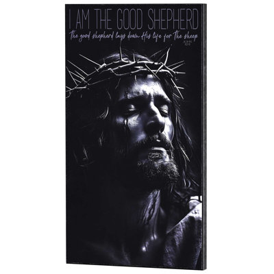Plaque murale tête couronnée du Christ noir