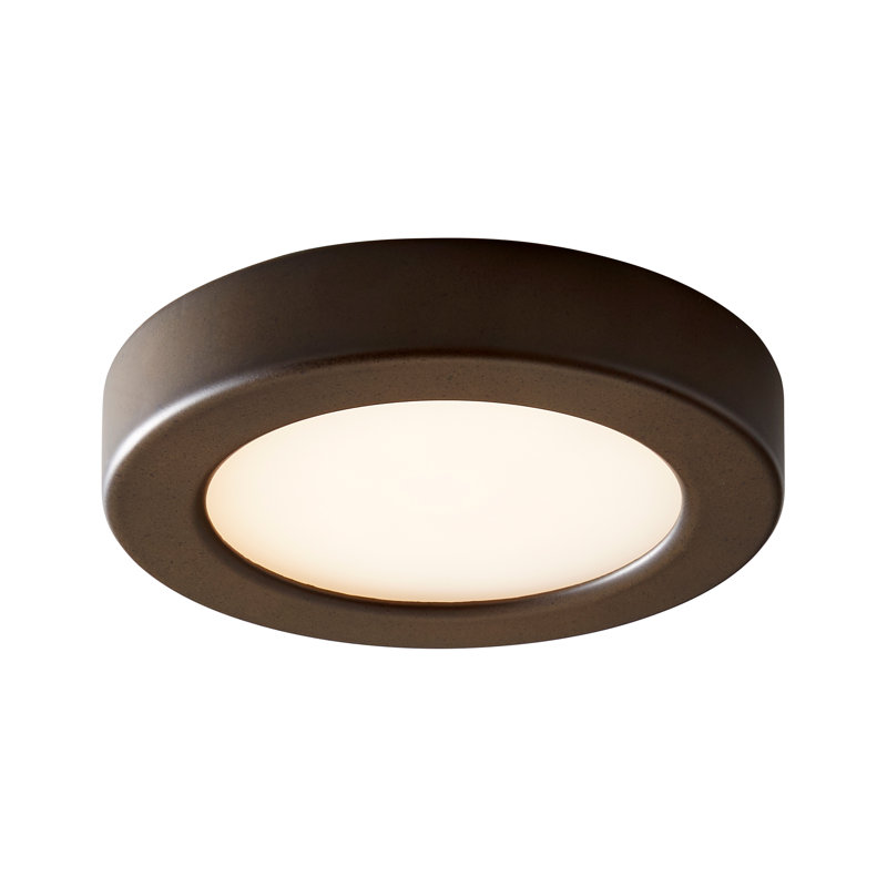 Arizbeth Acrylic Flush Mount, 1" H x 5.5" W x 5.5" D, Oiled Bronze