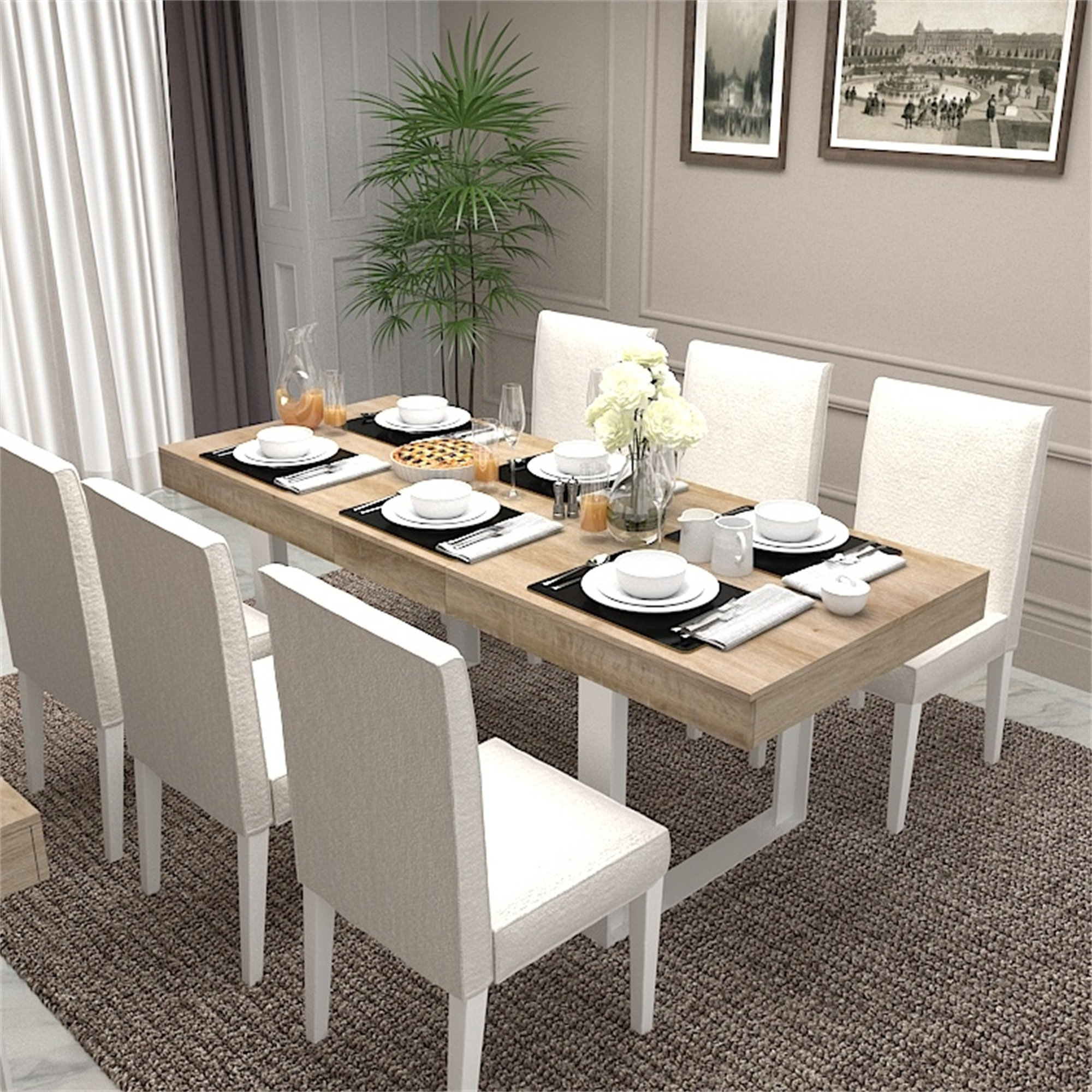 17 Stories Extendable Dining Room Table Wayfair