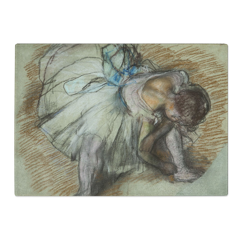 Ballet Ballerina Dancer Tying Her Slipper Vol.3 by Edgar Degas Chopping Board, 0.4cm H x 20cm W x 29cm L