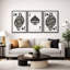 Reproduction de giclée sur toile encadrée 3 pièces-126031002-126031003