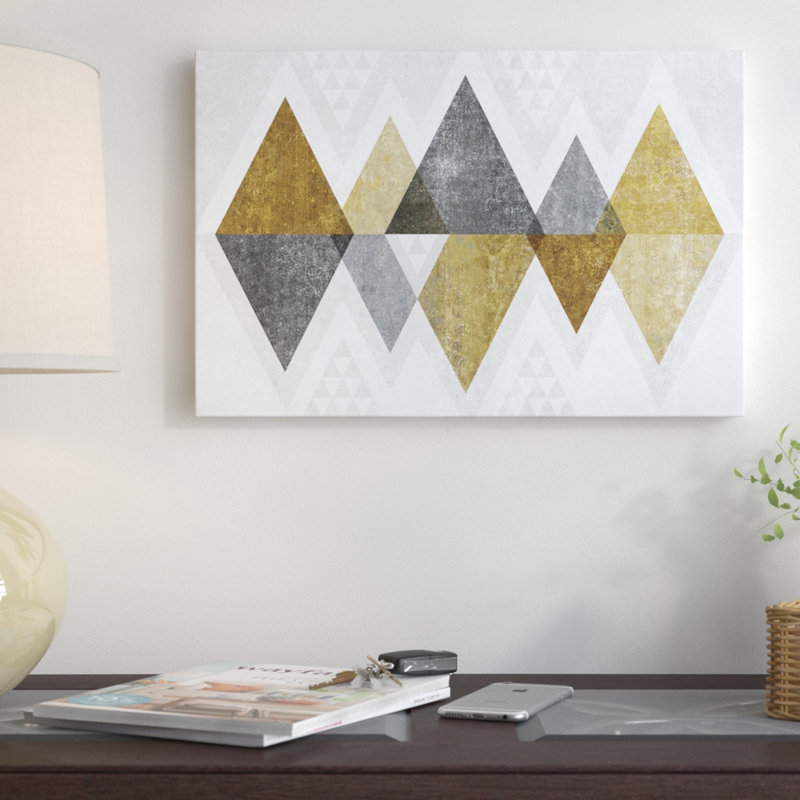 «Mod Triangles II.B» par Michael Mullan, reproduction d'art graphique sur toile, H 60 po x l 40po x P 1,5 po
