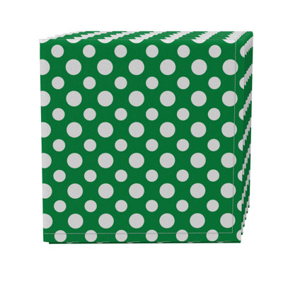 Cotton Twill Polka Dots Square Napkin