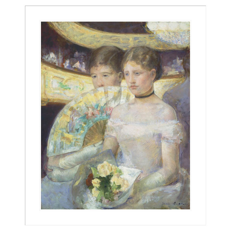 «The Loge» par Mary Cassatt - estampe numérique encadrée, H 40,24 po x l 33,5 po