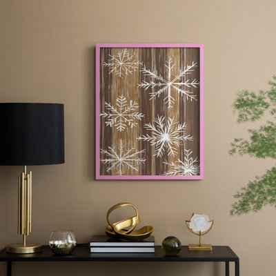 «Christmas Holiday Art XXIV», reproduction encadrée - bois massif
