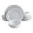 Martha Whiteware 12 Pieces Dinnerware Set, Service For 4, White Rim - Round, Fine Ceramic