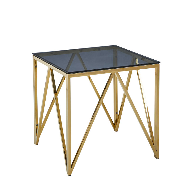 Briant Glass Top Frame End Table