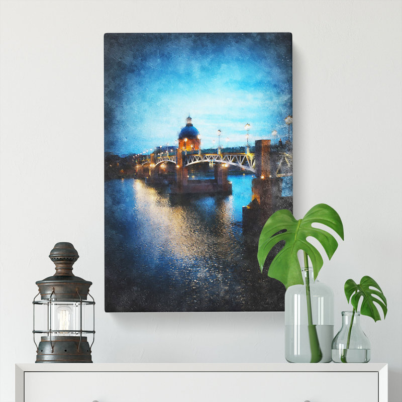 Saint-Pierre Bridge In Toulouse France - Wrapped Canvas, 60cm H x 40cm W x 4cm D
