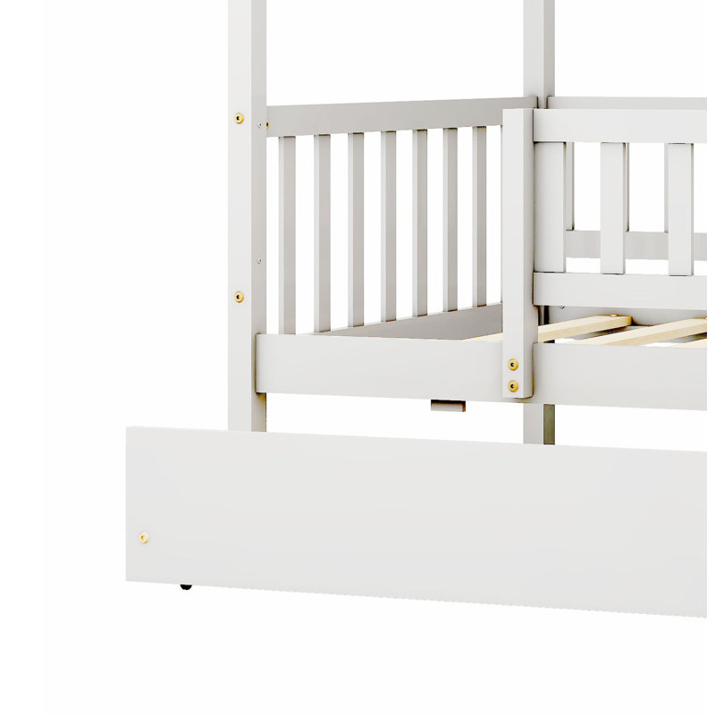 Lit pour enfant Hann, Blanc, Simple