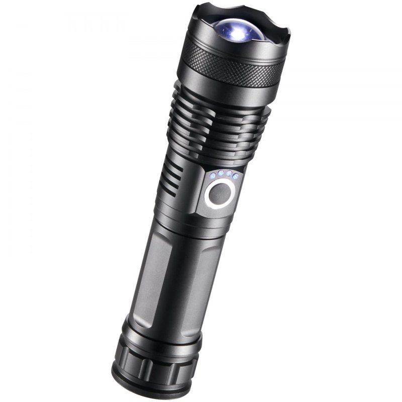 Lampe de poche haute de 10 000 lumens, 5 modes d'éclairage rechargeables