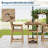 31.5" Square HDPE Wood Grain Outdoor Bar Table, 39.6"H Weatherproof Pub Table with Umbrella Hole-2093298043