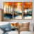 Toile avec cadre flottant brun