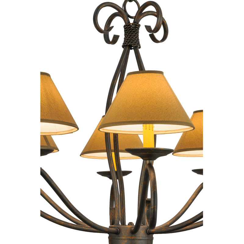 Lustre classique 8 lumières ombrées Grissom