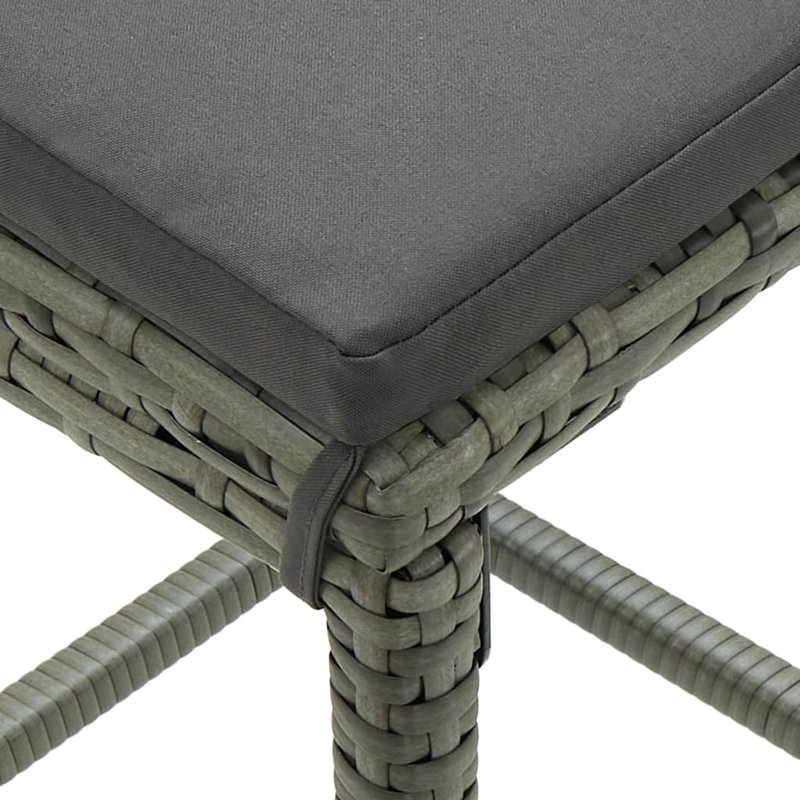 Ahri Rectangular 4 - Person 55.1" Long Bar Height Dining Set, Anthracite, Gray