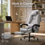 Chaise de bureau Eizimzvu avec repose-pieds, chaise de bureau ergonomique avec appui-tête réglable, chaise de bureau inclinable à haut dossier-129992525