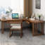 Bureau d'angle moderne et simple en L avec tiroirs-386245703-386246073