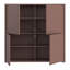 Modern 4-door cabinet unit, engineered wood, 124.5 cm W x 121.5 cm H x 34.9 cm D-124889342