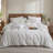 XINMIANFANG Striped Duvet Cover Set 100% Washed Cotton Comforter Cover for All Seasons Linen Feel Bedding Set-117357612-117357617