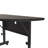 Half-circle 3 Person Height Adjustable Flip Top 48'' L Modular Training Table with Casters