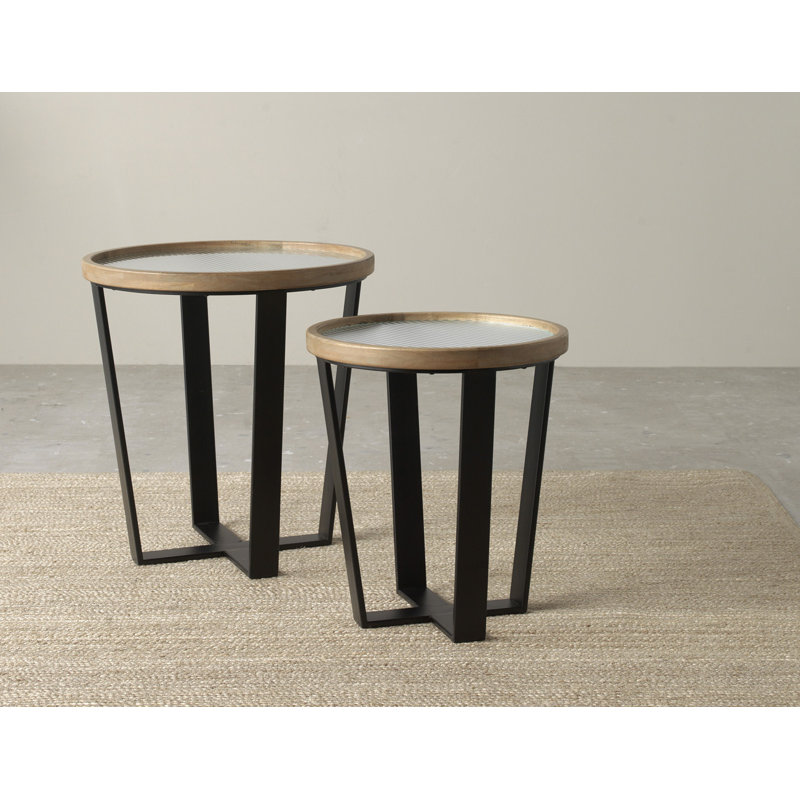 Coss Tray Top Cross Legs Nesting Tables