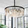 Aurthur 9 - Light Dimmable  Black Round Crystal Chndelier Flush Mount