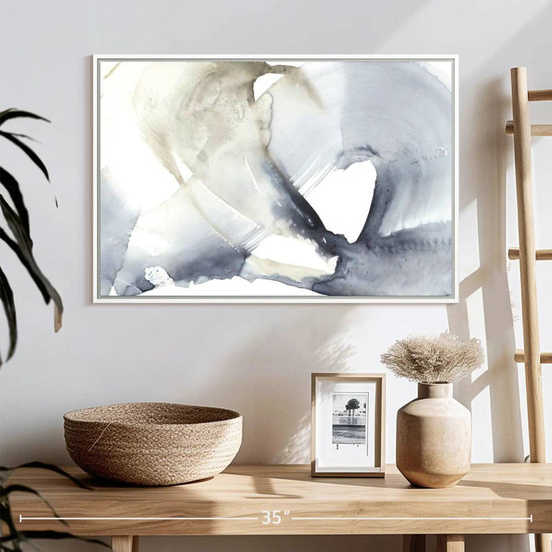 Wave Break II, Cadre flottant blanc, 25 po x 17 po