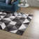 Kahula Geometric Triangle Mosaic Blue/White/Grey Area Rug