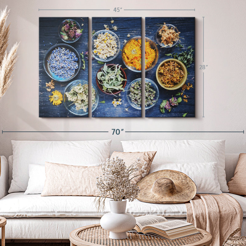«Dried Herb Bowls» sur, H 45 po x l 28 po