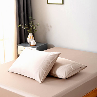 Rayon From Bamboo Bliss Cooling Pillowcase Set - Organic Viscose Luxury Bedding for Ultra Soft Sleep Experience - 2 Piece Dune Collection