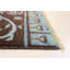 Tapis unique en laine noué à la main bleu / brun 4 pi x 6 pi années 2010 Quindon