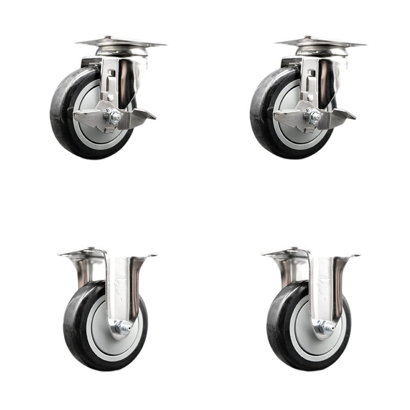 Polyurethane Casters, Black