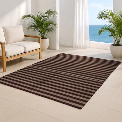 Tapis intérieur / extérieur noir HorizontalStripes