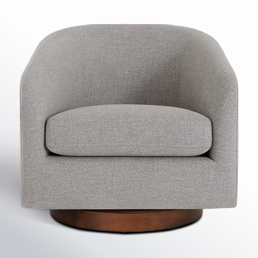 Bennett Upholstered Swivel Barrel Chair