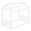 Structure de lit en métal de style Montessori, lit en forme de maison avec garde-corps pour enfants et tout-petits, assemblage facile, sans lattes
