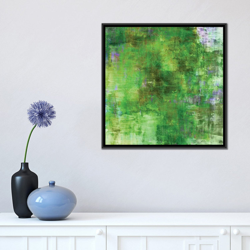 «In the Meadows», reproduction d'art sur toile tendue, H 18 po x l 18 po x P 1,5 po, Toile avec cadre noir, Pas de tapis
