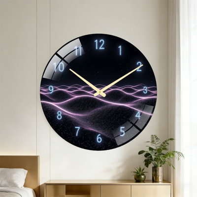 Horloge murale néon