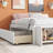 Full Size Bed With Storage Case, 2 Storage Drawers, Lengthwise Support Slat-443268252