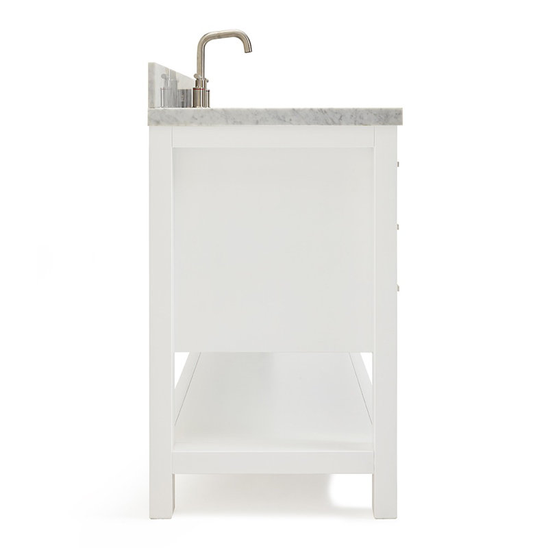 Magnolia Bath Vanity Oval Basin S049SCWOV, White, Rectangular