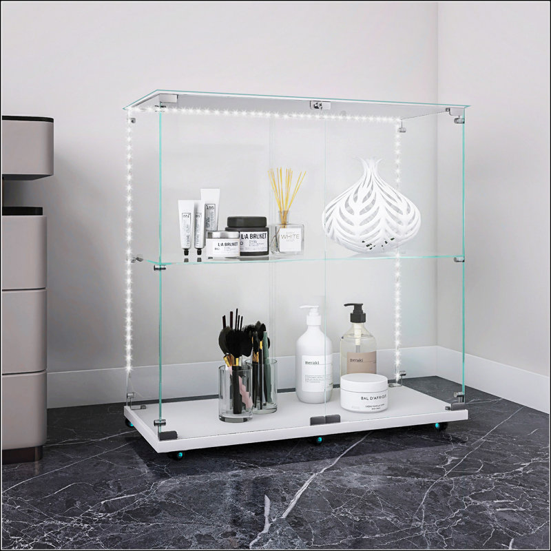 Vitrine en verre trempé, Blanc
