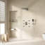 Système de douche thermostatique à pluie rectangulaire mural à 4 fonctions de 20 pouces avec 6 jets de corps Rainier-88543385